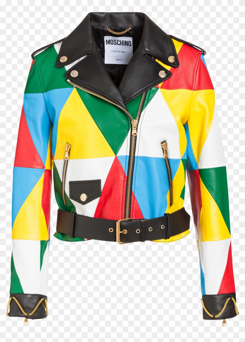 Moschino Multicolor Leather Jacket, HD 