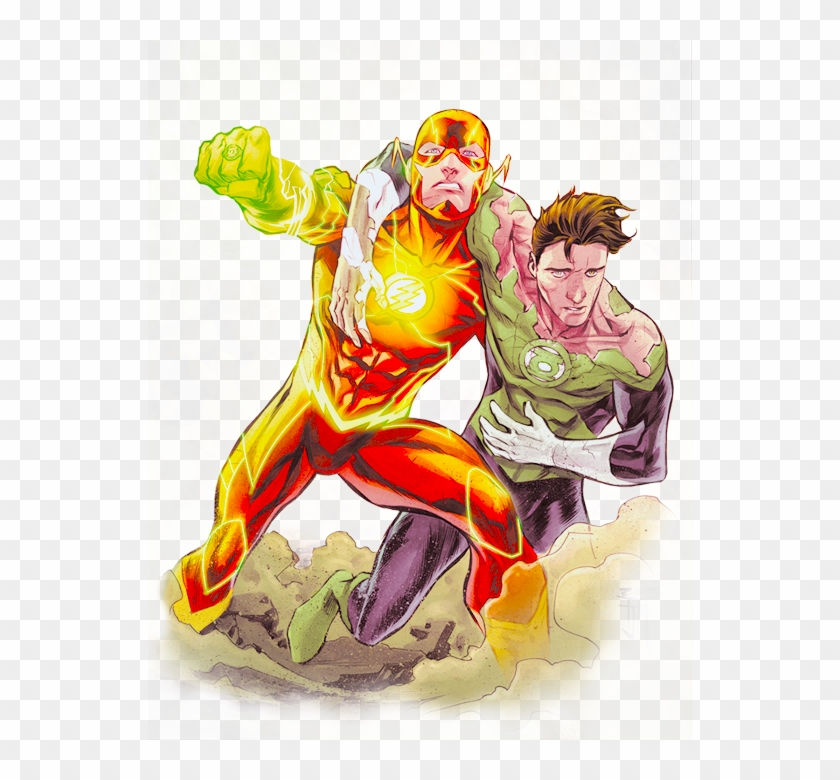 Hal Jordan Green Lantern And Barry Allen The Flash Flash Green Lantern Corps Hd Png Download 544x700 Pngfind