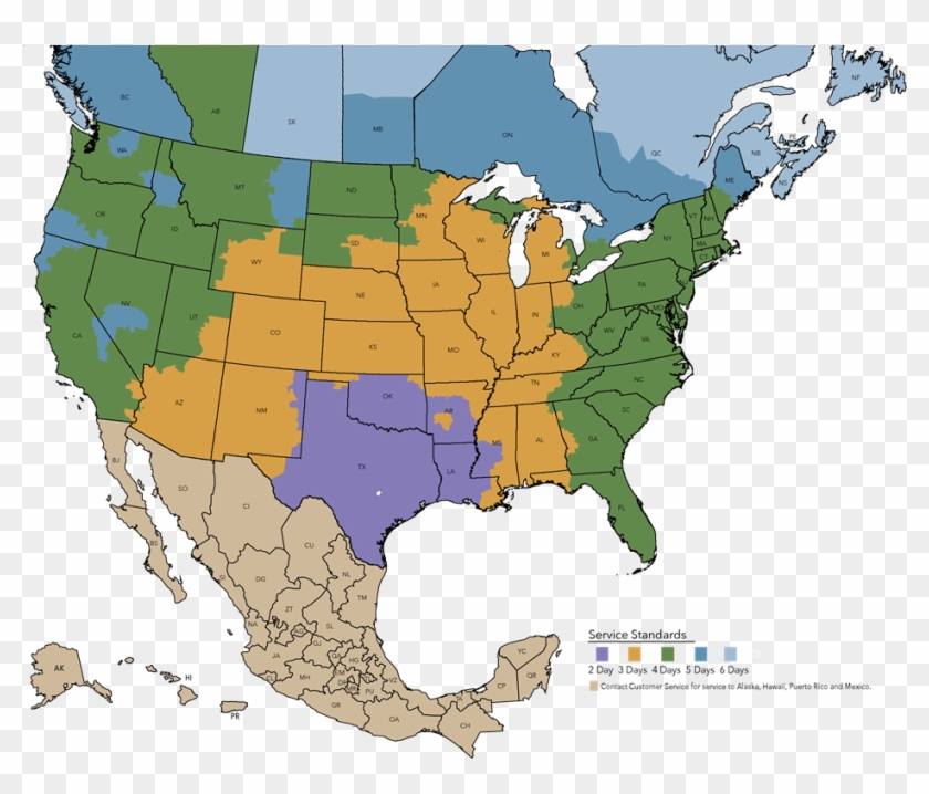 Fedex Freight Economy - Red Map Of America, HD Png ...