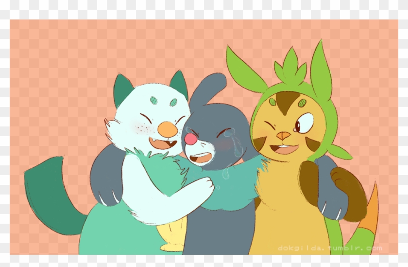 Oshawott And Chespin, HD Png Download - 1005x609(#5848280) - PngFind