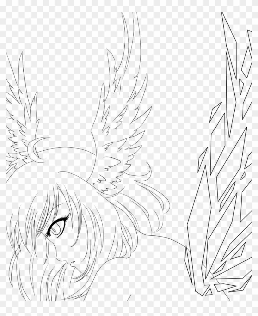 Clip Transparent Angel Outline Drawing At Getdrawings - Line Art, HD Png  Download - 1024x1207(#5878514) - PngFind, image size:840x1030