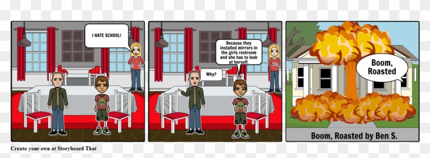 Boom, Roasted - Cartoon, HD Png Download - 1164x385(#5880794) - PngFind