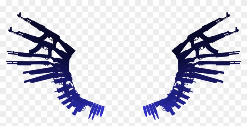 Guns - Illustration - Gun Wings Png, Transparent Png - 941x437(#5888786