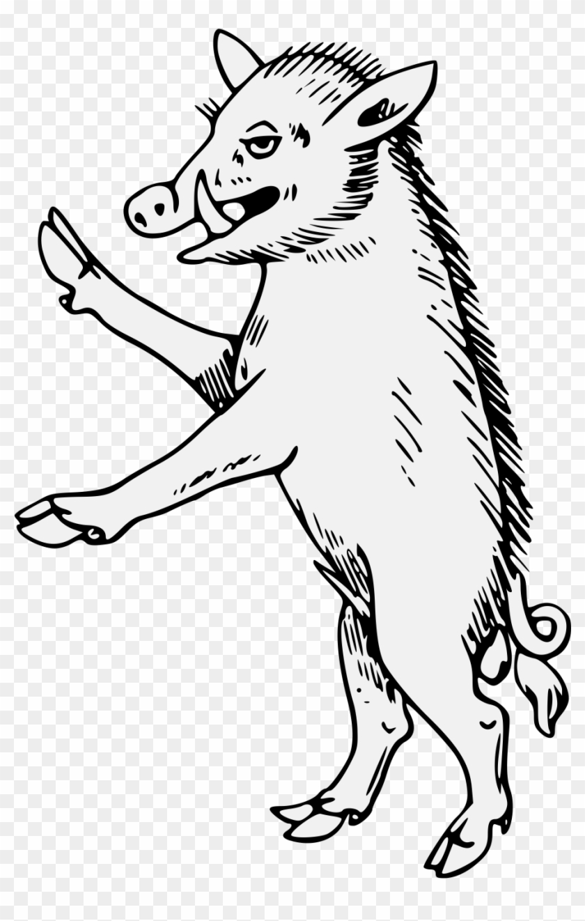 Boar Rampant - Cartoon, HD Png Download - 937x1419(#5898283) - PngFind