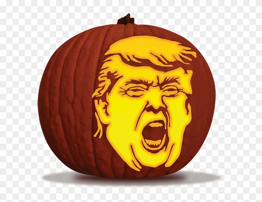 Smalltrump-pumpkin - Easy Donald Trump Pumpkin, HD Png Download