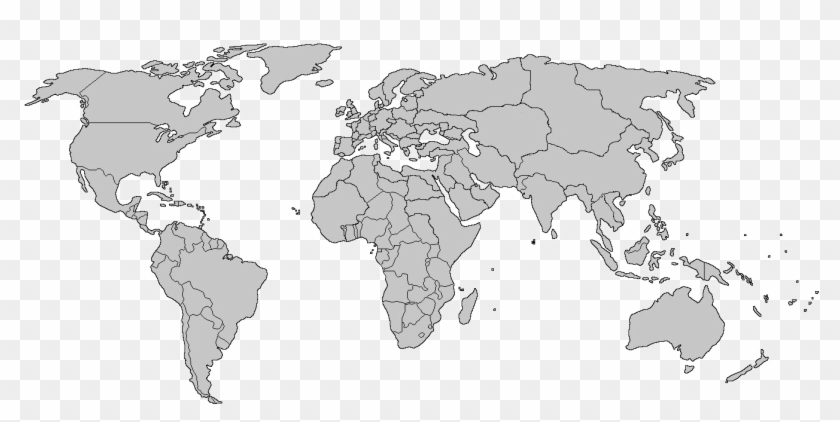 World Map Png Pic World Map Blank With Borders Transparent Png 1357x628 Pngfind