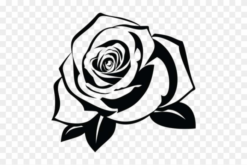 Rose Tattoo Png Pic - Rose Stencil, Transparent Png - 600x544(#595103 ...