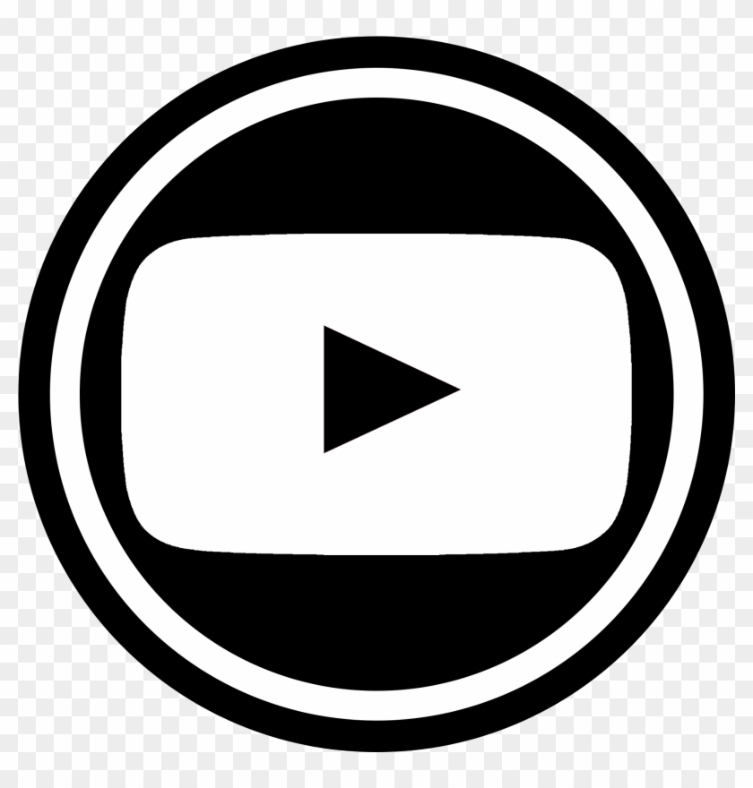 B&w Youtube Icon Icon, HD Png Download 2000x2000(599860) PngFind