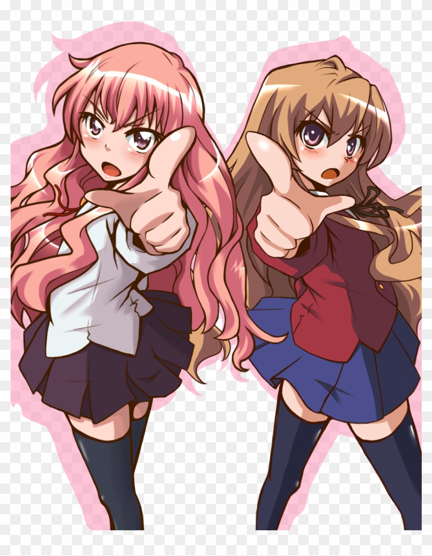 Tsun In Stereo [toradora, Zero No Tsukaima] - Anime Taiga And Louise, HD  Png Download - 1024x1280(#5919568) - PngFind