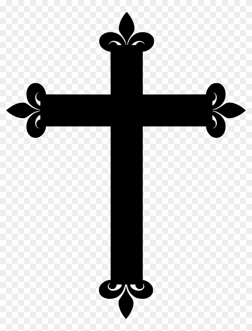 cross with banner clipart