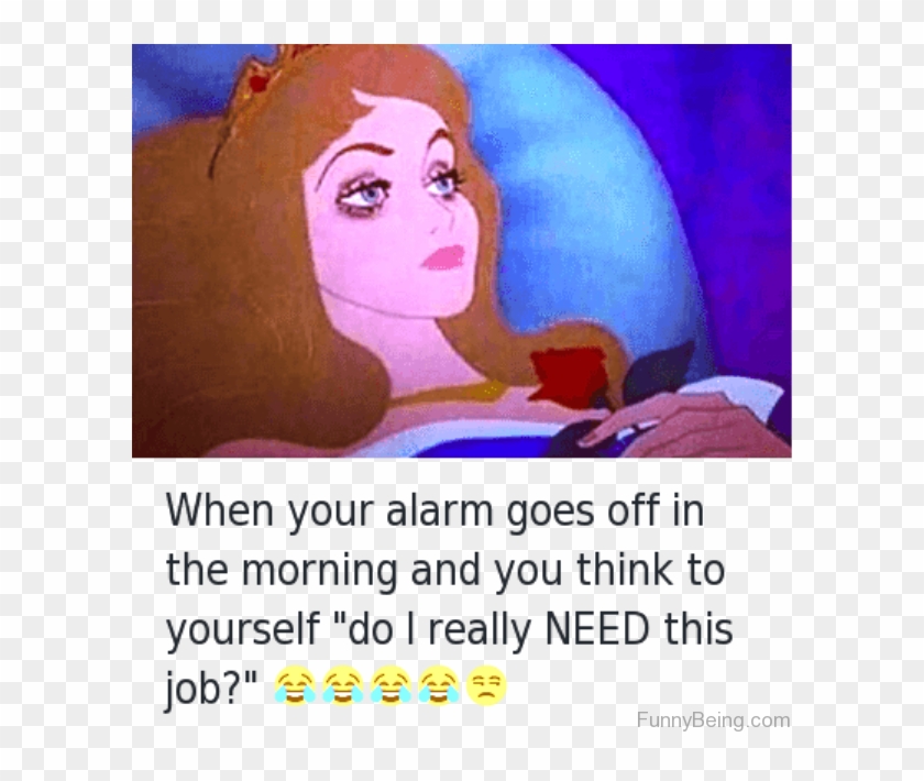 When Your Alarm Goes Off In The Morning Sleeping Beauty Disney Meme Hd Png ...