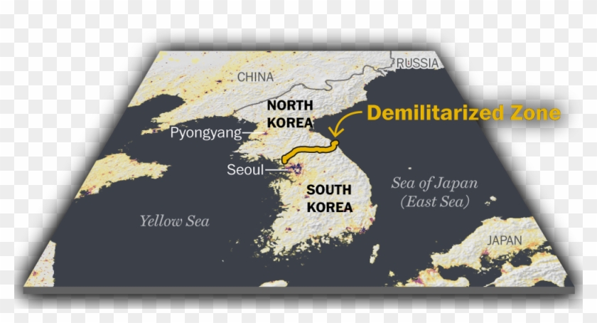 The Korean Demilitarized Zone Was Established As A 38th Parallel Dmz Map Hd Png Download 1000x493 Pngfind