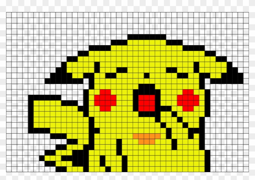 pikachu pixel art template