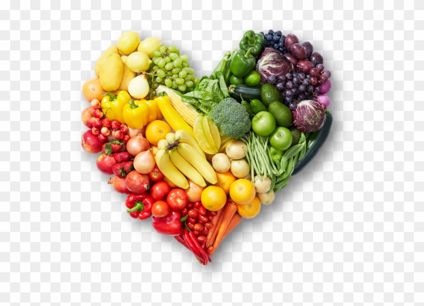 Produce Super Savers - Fruits And Vegetables Heart, HD Png Download -  646x543(#5996333) - PngFind