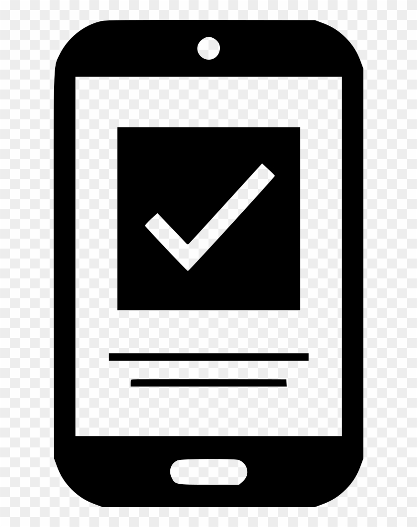 Mobile Check Mark Shopping Comments - Mobile Check Icon Png ...