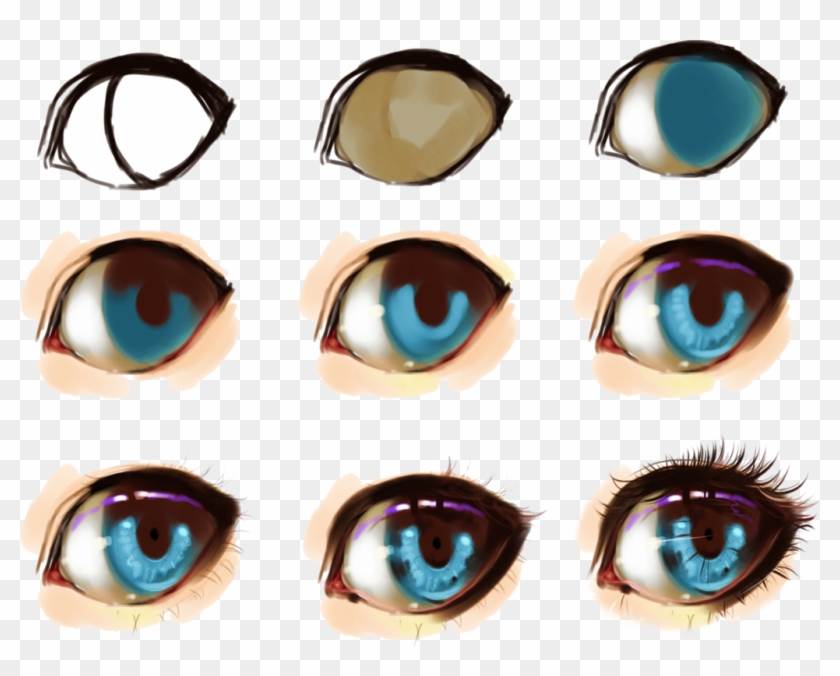 Free Png Download Digital Painting Anime Eye Png Images - Digital Art Tutorial  Anime Eyes, Transparent Png - 850x644(#69294) - PngFind