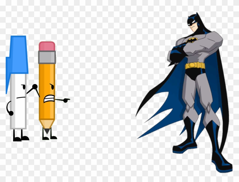 Svg Free Stock Image Pencil Vs Png Object Shows Community - Batman Ligue  Des Justiciers, Transparent Png - 1229x878(#600593) - PngFind