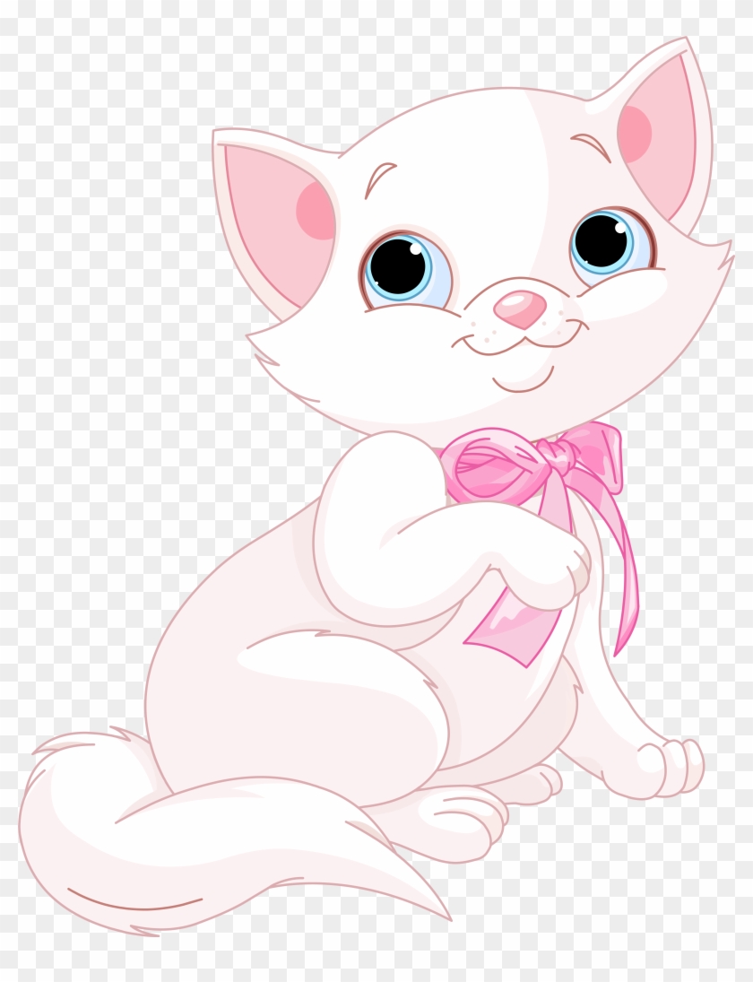 Cute Pink And White Cat Png Clipart Image White Cat Clipart Png Transparent Png 4849x6095 606868 Pngfind - white cat hat roblox