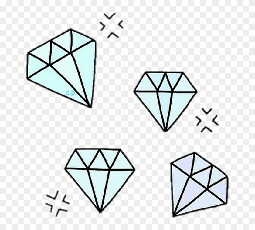 Girly Cutie Tumblr Diamond Diamantes Diamante Blue, HD Png Download -  671x679(#608224) - PngFind