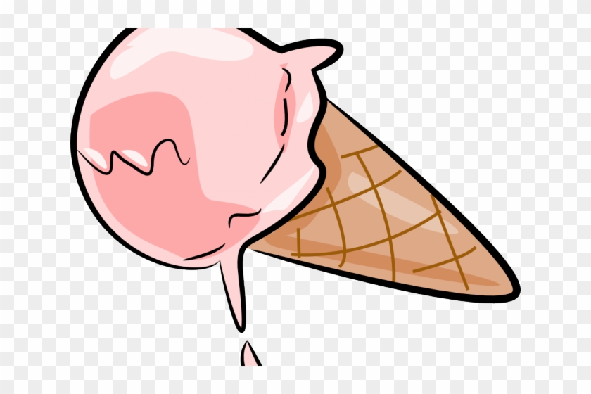 Waffle Cone Clipart Dripping Melting Ice Cream Cone Clip Art HD Png 