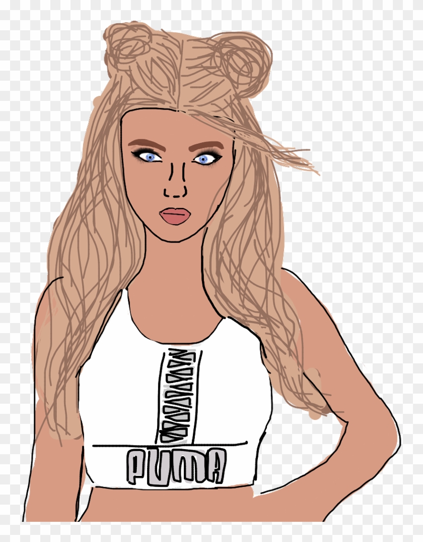 freetoedit #loren #drawing #beech #puma #brand #blonde - Illustration, HD  Png Download - 1024x1024(#6028492) - PngFind