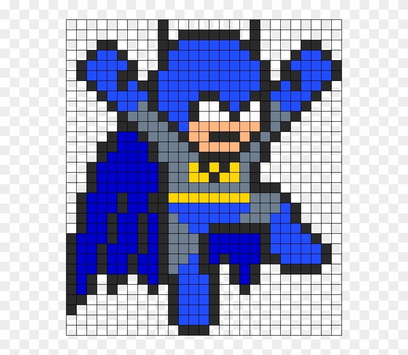 Batman Jumping Perler Bead Pattern Bead Pattern Could - Batman Perler Beads  Patterns, HD Png Download - 568x652(#6041828) - PngFind