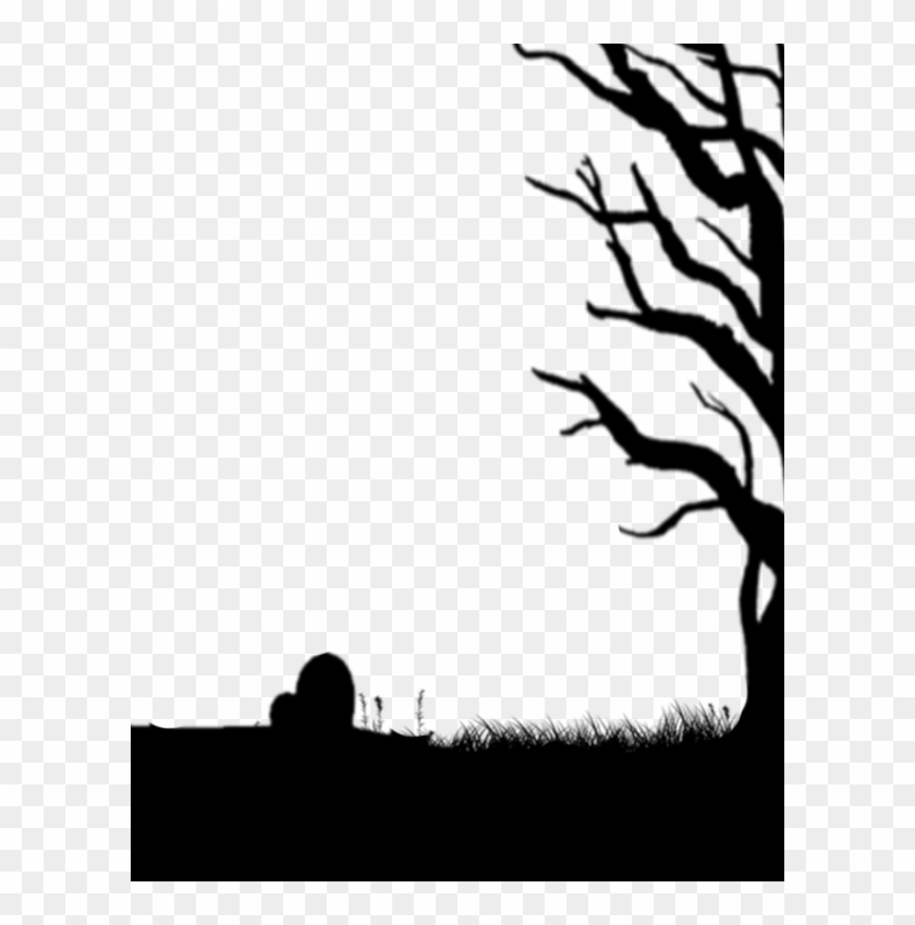 Happy Halloween Scary Tree Silhouette Png Transparent Png 600x769 Pngfind