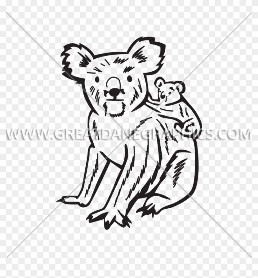 Koala Drawing Family - Cartoon, HD Png Download - 825x825(#6064574) -  PngFind