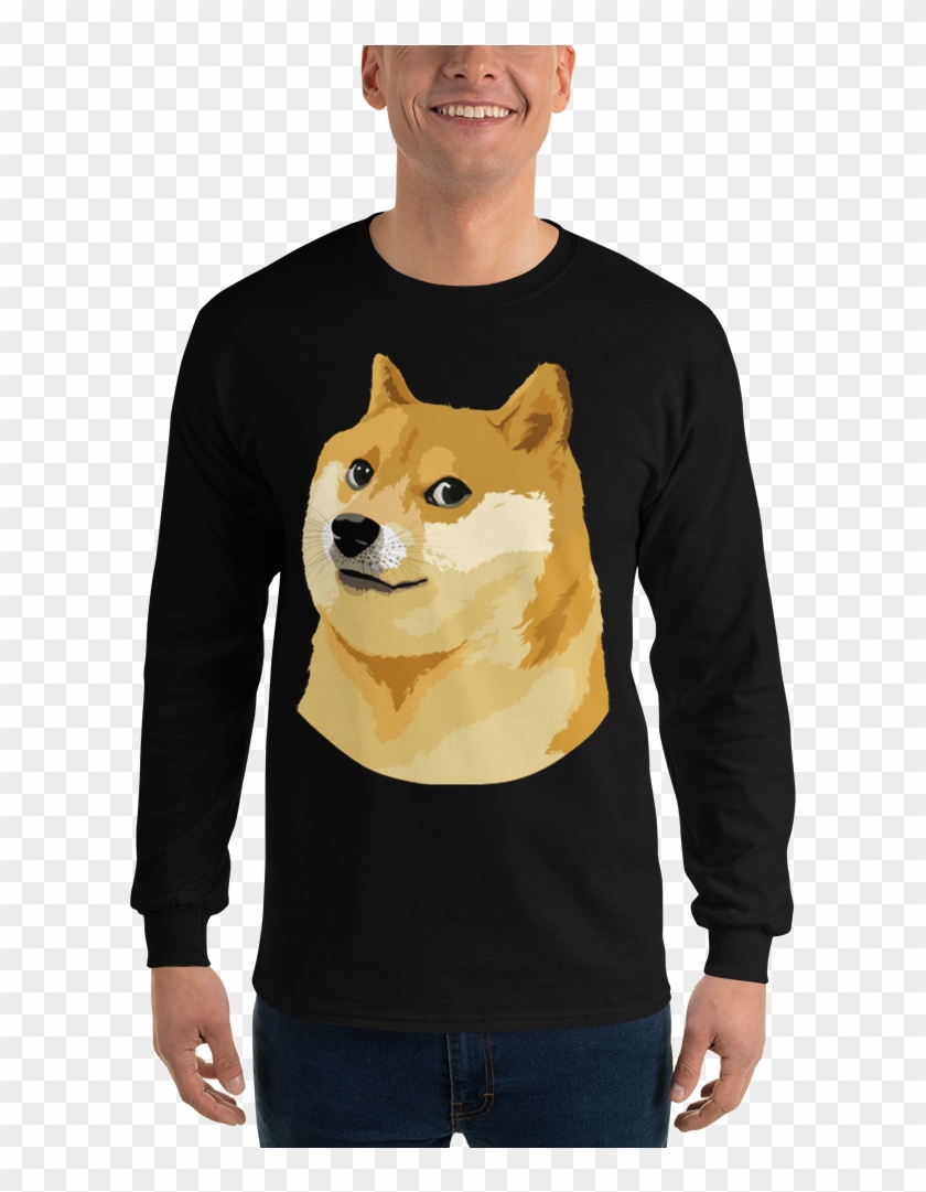 Doge Long Sleeve T-shirt - Cowboys Vs Saints Tshirt, HD Png Download ...