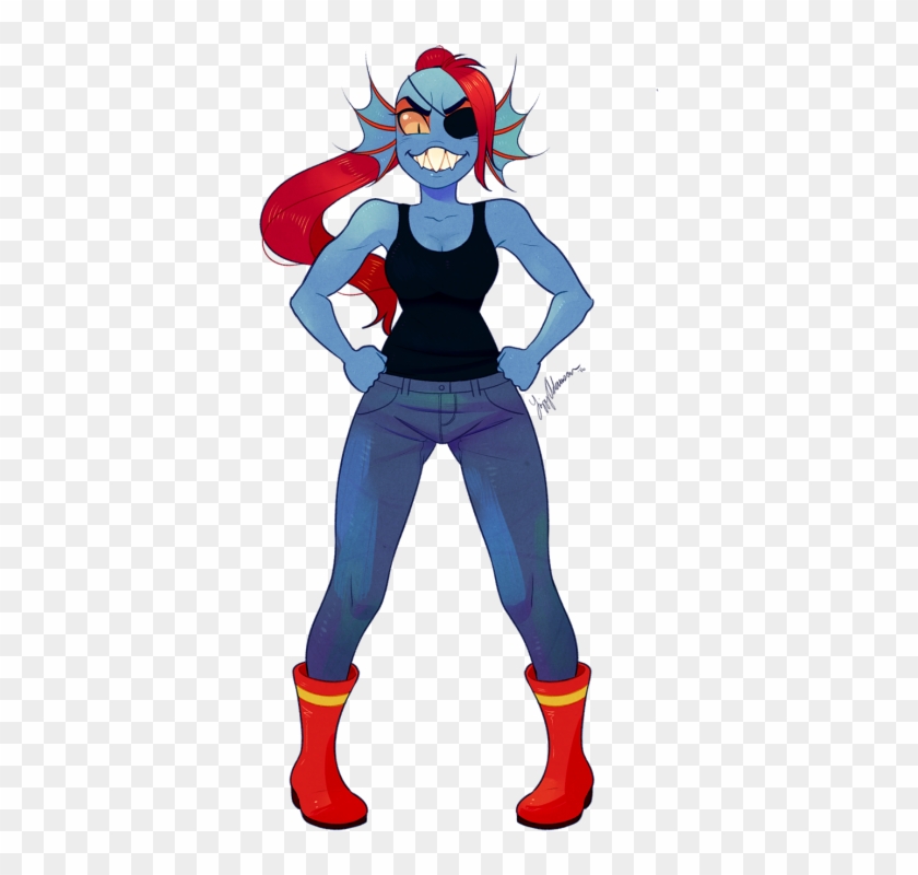 Rishidraws Fanart Undertale Undyne She Cartoon Hd Png Download 4x750 Pngfind