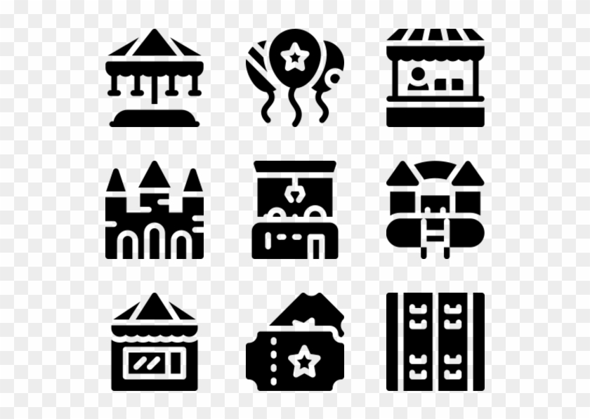 Amusement Park Calendar Icon Vector Black, HD Png Download 600x564