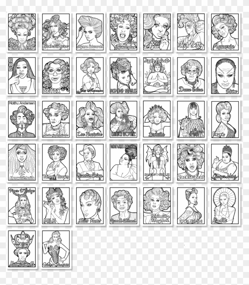 Download Drag Queen S I Coloring Book Cartoon Hd Png Download 1070x1177 6079908 Pngfind