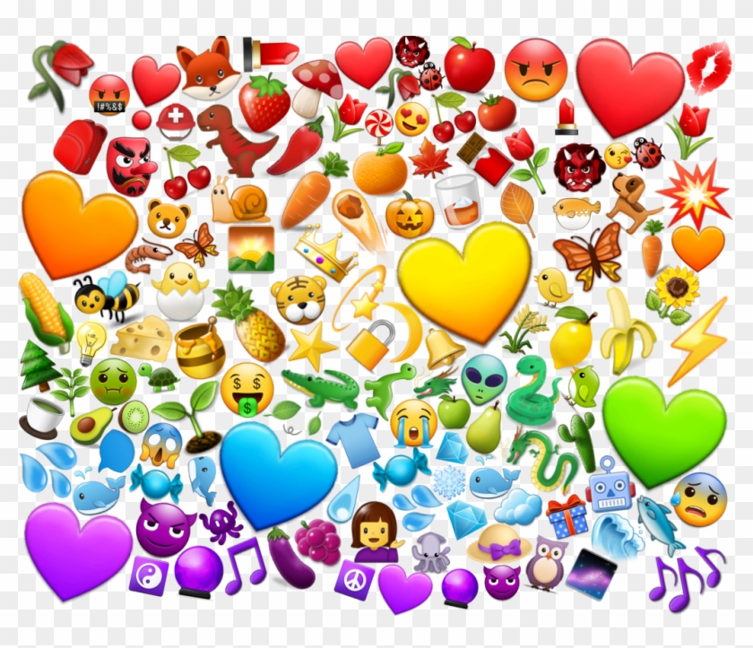 sticker #overlay #emoji #android #emojis #rainbow - Heart, HD Png Download  - 1024x833(#6102287) - PngFind