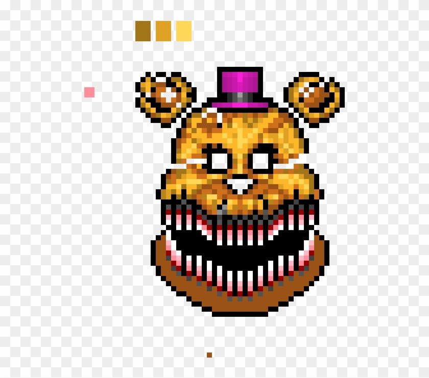 Editing Nightmare Fredbear - Free online pixel art drawing tool