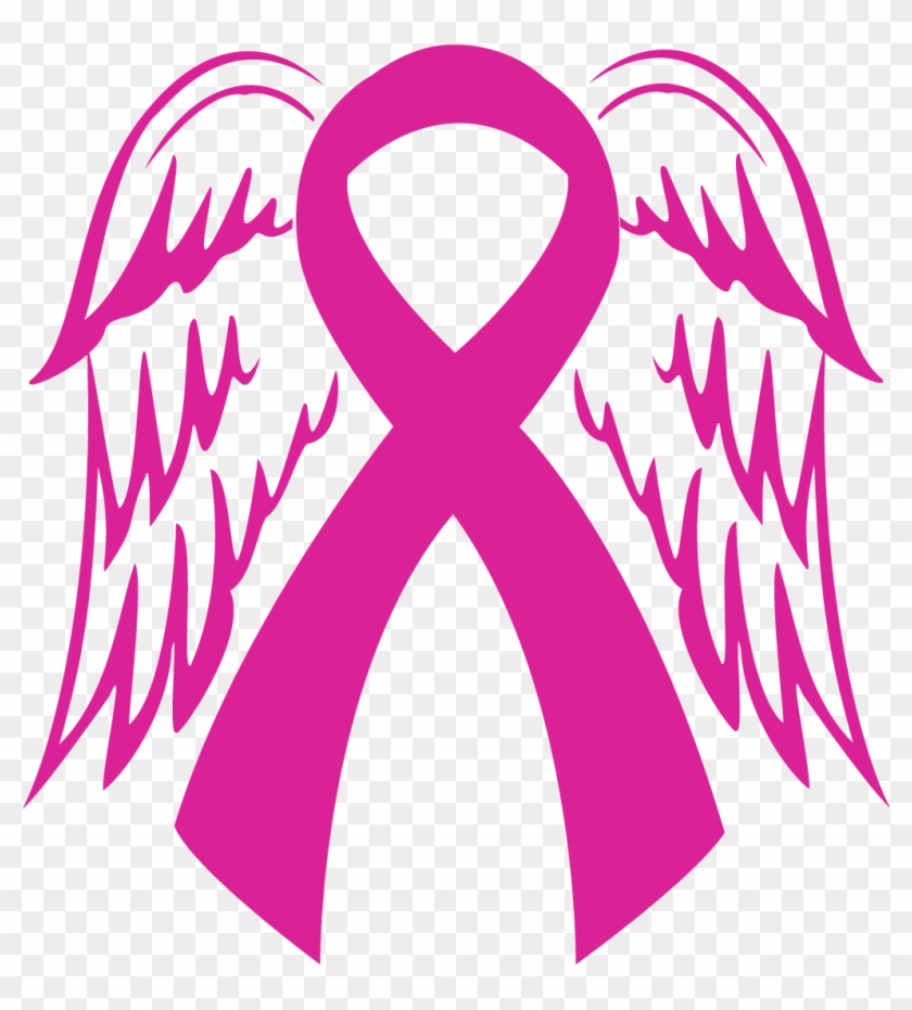 Angel Cancer Ribbon Svg
