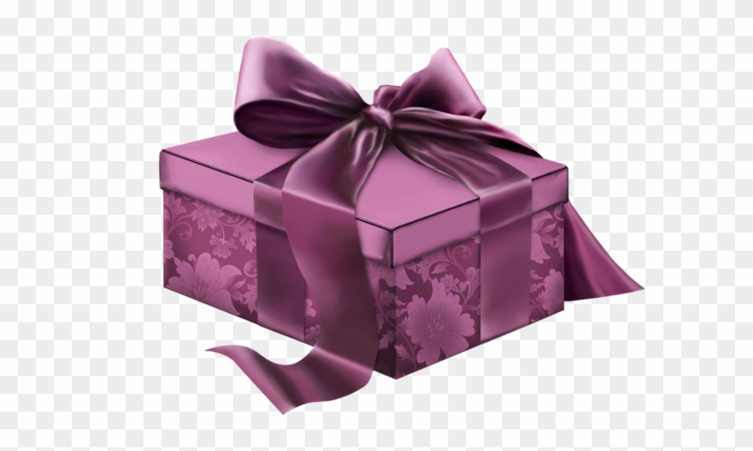 gift #box #giftbox #purple #ribbon #bow #christmas - Purple Christmas  Present Clipart Transparent Background, HD Png Download - 600x424(#6115145)  - PngFind