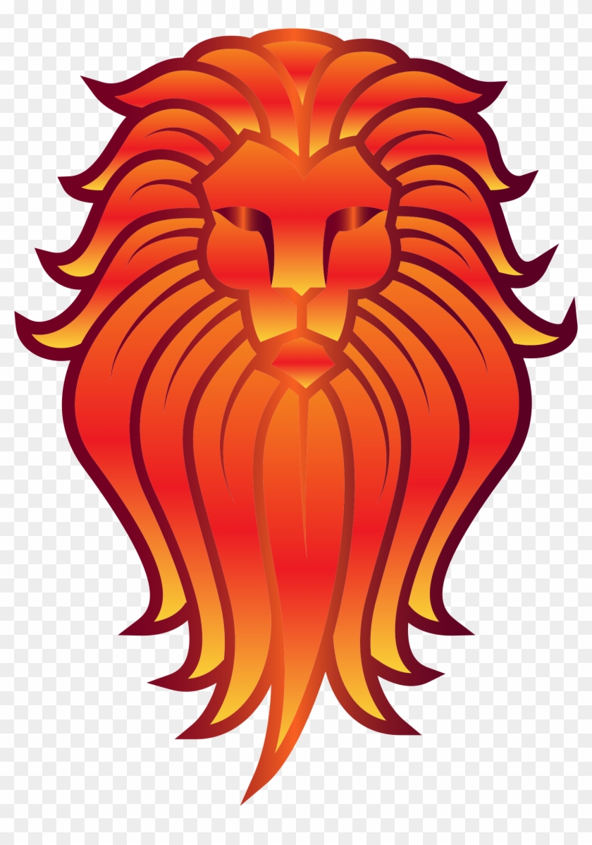 Half of the Lion Face Tattoo Design