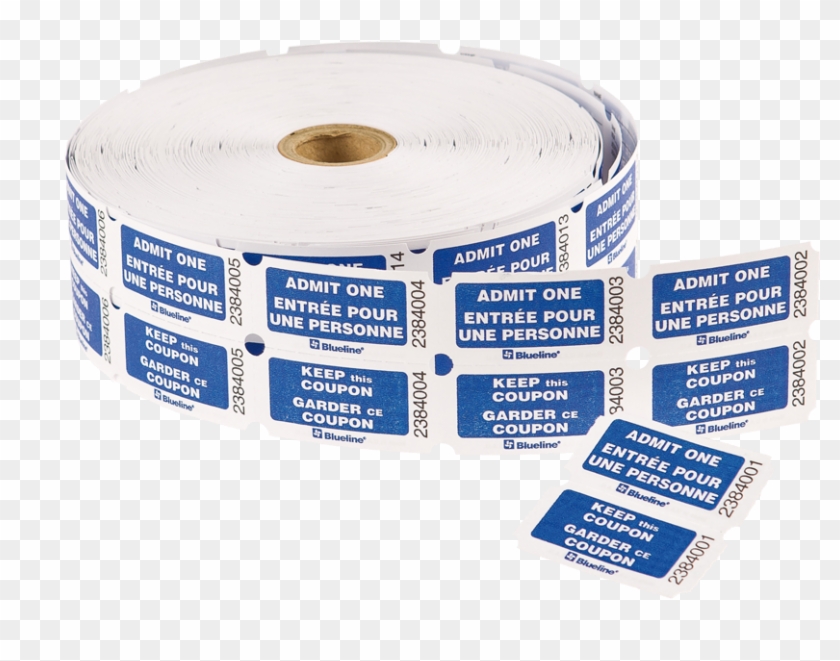 Blueline® Admission Tickets Double Bilingual 1,000/Roll - Rouleau Coupons  De Tirage, Hd Png Download - 850X850(#6133895) - Pngfind