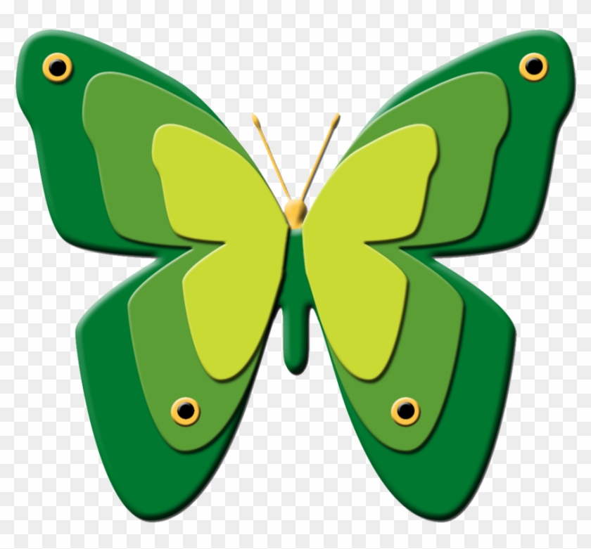 Green Butterflies Clipart Green Cartoon Butterfly - Cartoon Clipart Images  Butterfly, HD Png Download - 866x764(#6146371) - PngFind