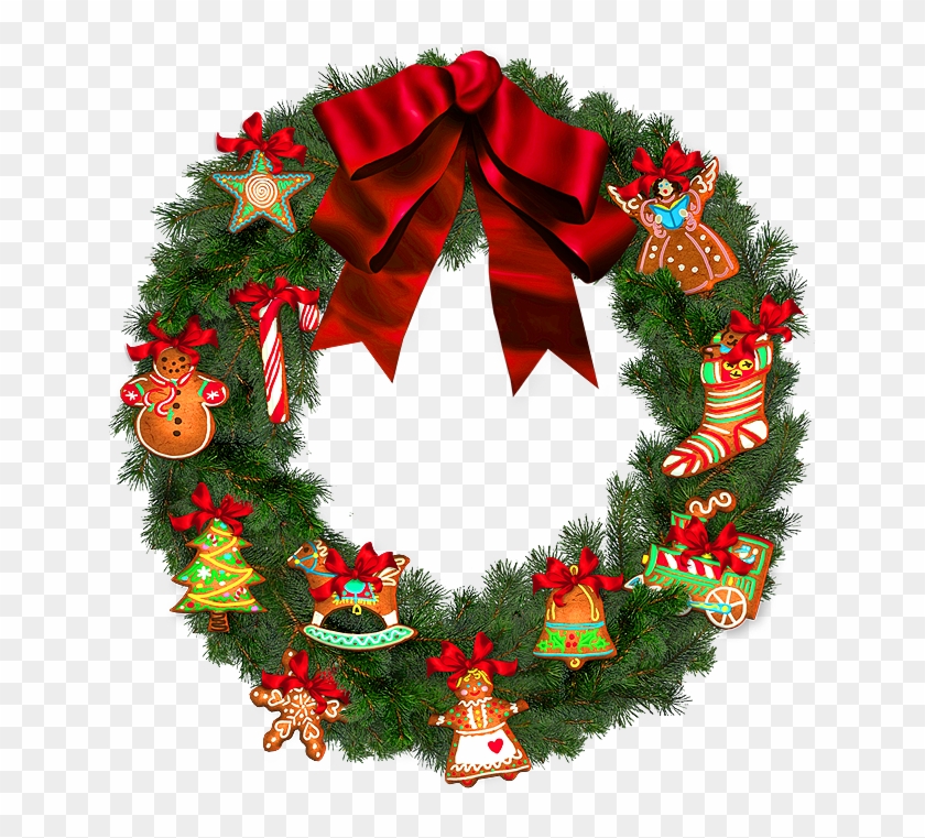 Christmas Wreath Transparent Background, HD Png Download -  643x681(#6154512) - PngFind