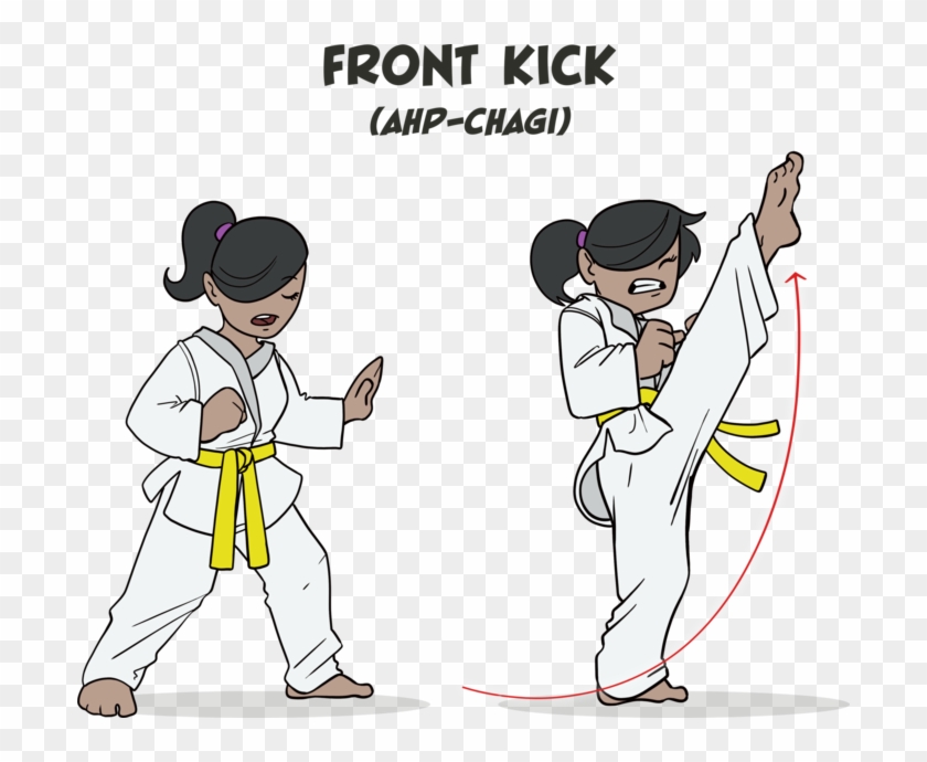 The Front Kick Is A Basic But Impactful Kick In Taekwondo Martial Arts Different Taekwondo Kicks By Girls Hd Png Download 700x610 Pngfind