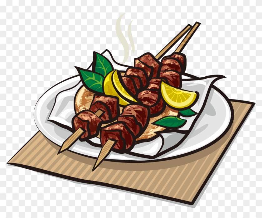 Kebab Clipart Gyro Souvlaki Free Vector, HD Png Download 970x762
