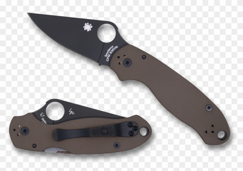 Spyderco C223gpbnbk Para Military - Spyderco Paramilitary 3 Scales, HD