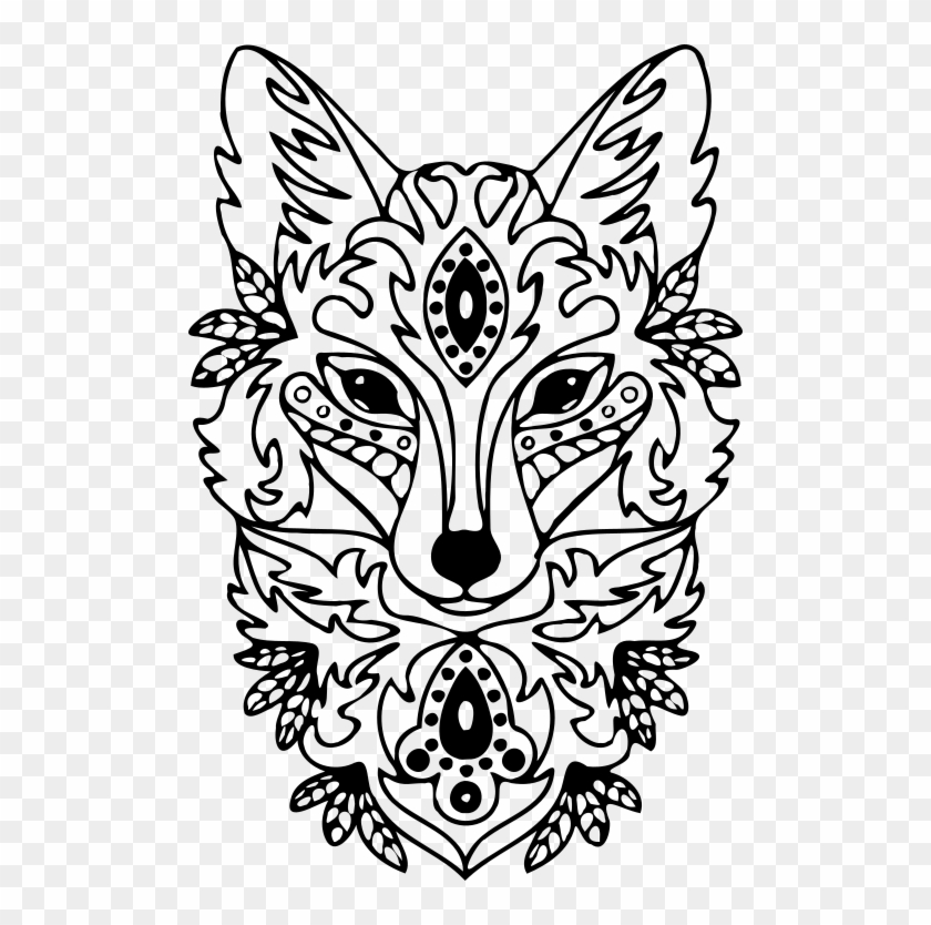 Download Svgs For Geeks Dreamcatcher Mandala Line Art Fox Hd Png Download 500x754 6168778 Pngfind