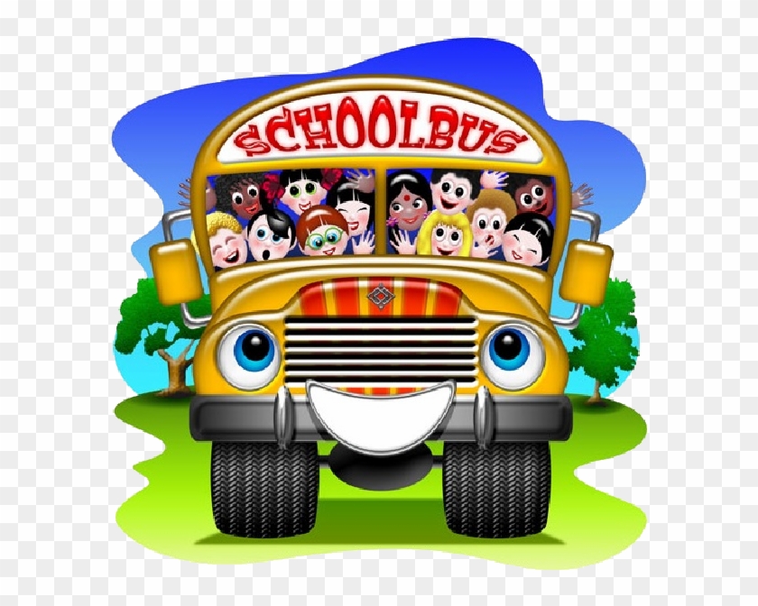 School Bus Cartoon Image-11 - School Bus Drivers Clipart, HD Png Download -  595x592(#6179869) - PngFind