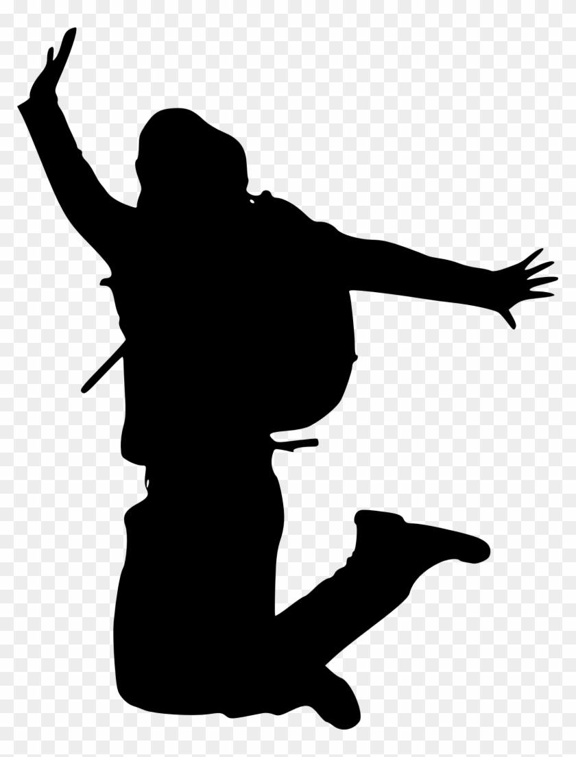 person jumping silhouette