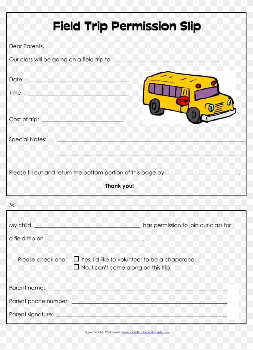 Field Trip Permission Form Printable Printable Forms Free Online
