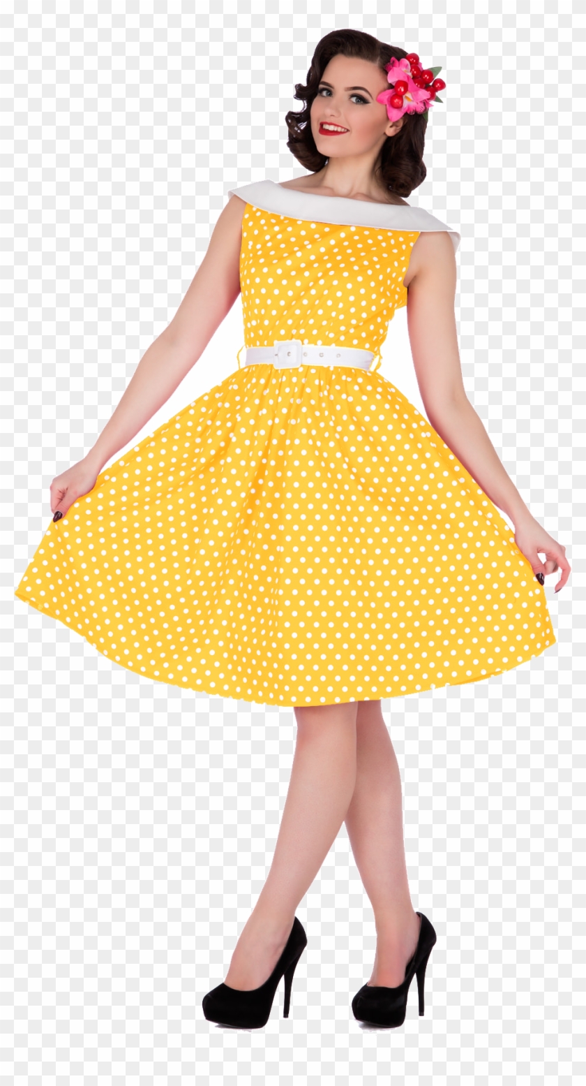 50s yellow dress