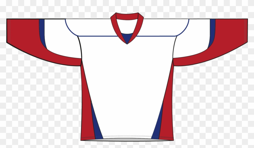Hockey Jersey Clipart - Red White And 