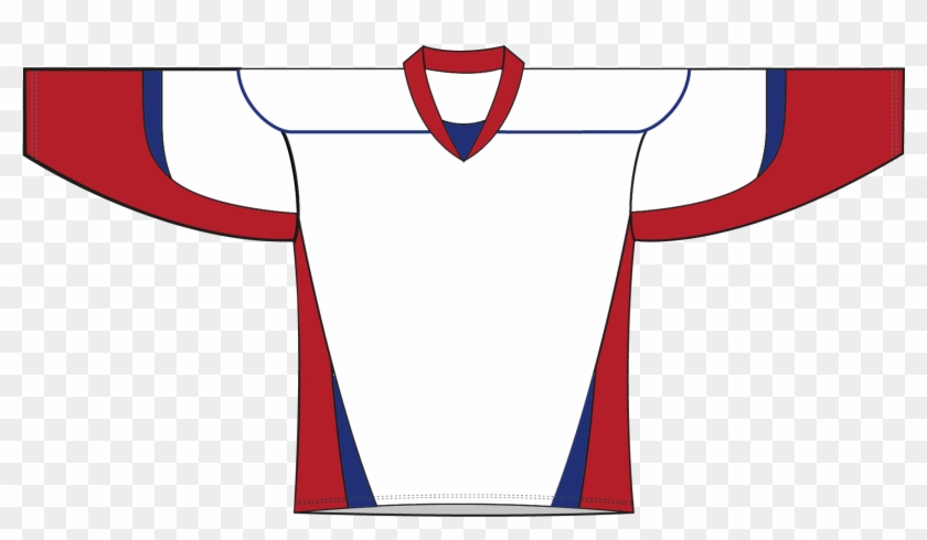 red white blue hockey jersey